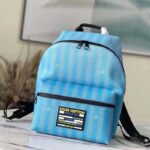 Louis Vuitton LV Unisex Discovery Backpack Gradient Blue Damier Stripes Coated Canvas - immagine 2