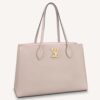 Louis Vuitton LV Women Lockme Shopper Beige Greige Grained Calf Leather