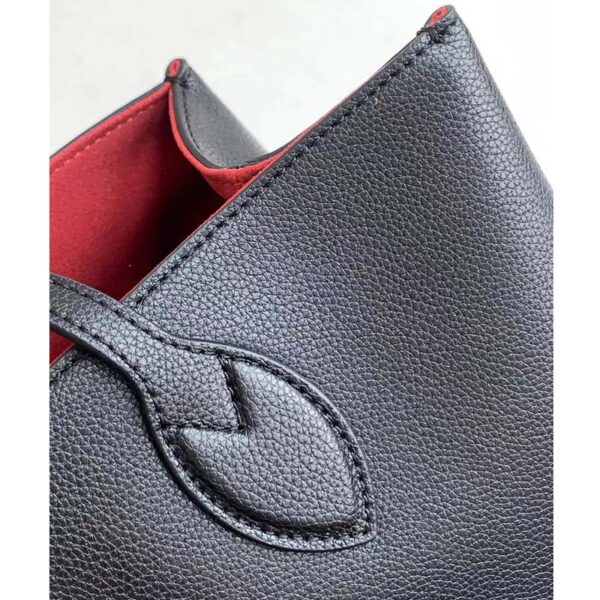 Louis Vuitton LV Women Lockme Shopper Black Grained Calf Leather (10)