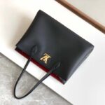 Louis Vuitton LV Women Lockme Shopper Black Grained Calf Leather - Image 6