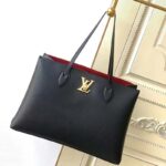 Louis Vuitton LV Women Lockme Shopper Black Grained Calf Leather - Image 2