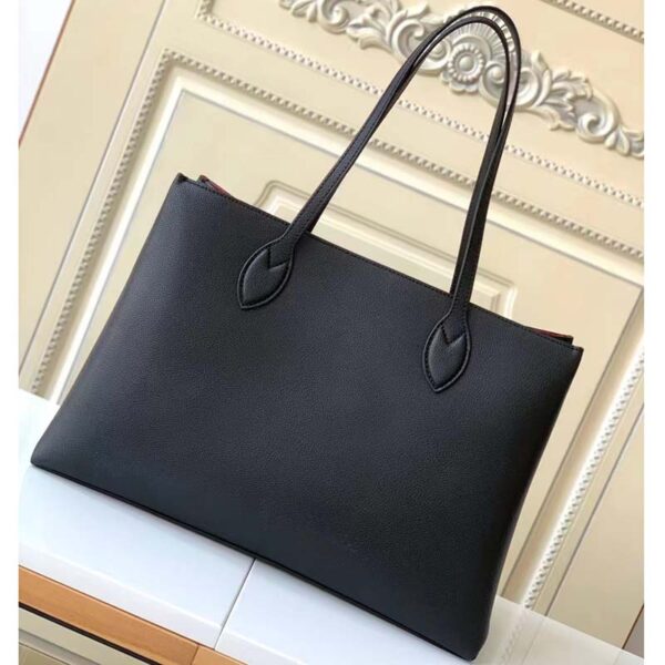 Louis Vuitton LV Women Lockme Shopper Black Grained Calf Leather (5)