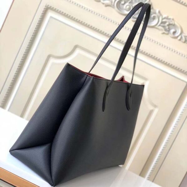 Louis Vuitton LV Women Lockme Shopper Black Grained Calf Leather (8)