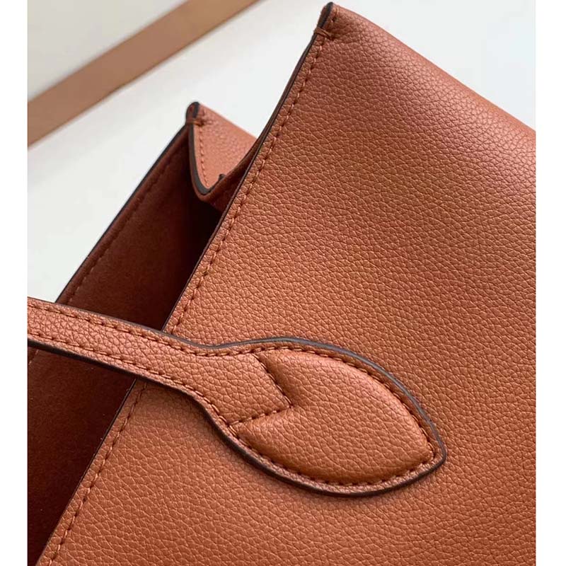 Louis Vuitton LV Women Lockme Shopper Chataigne Brown Grained Calf Leather  - LULUX