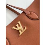 Louis Vuitton LV Women Lockme Shopper Chataigne Brown Grained Calf Leather – Image 9
