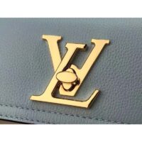 Louis Vuitton LV Women Lockme Tender Bleu Nuage Blue Grained Calf Leather (12)