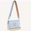 Louis Vuitton LV Women Lockme Tender Bleu Nuage Blue Grained Calf Leather