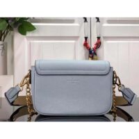 Louis Vuitton LV Women Lockme Tender Bleu Nuage Blue Grained Calf Leather (12)