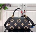 Louis Vuitton LV Women Madeleine BB Handbag Black Beige Embossed Grained Cowhide Leather - Image 3