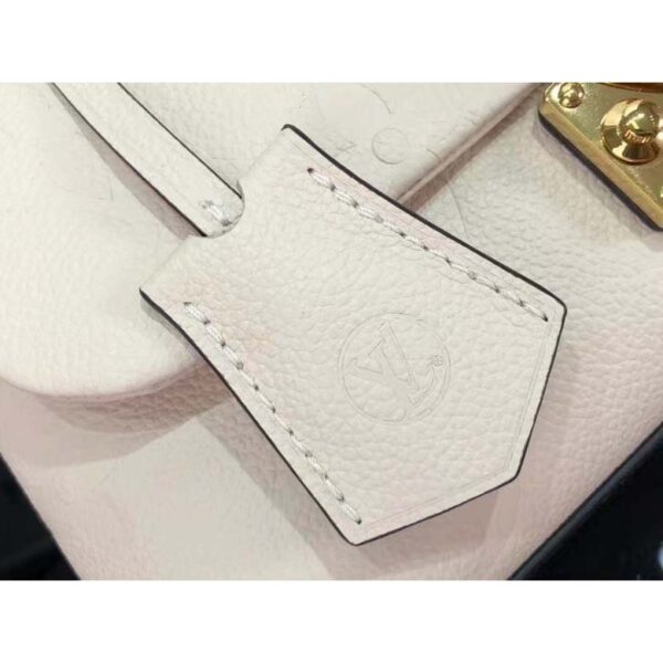 Louis Vuitton LV Women Madeleine BB Handbag Crème Beige Embossed Grained Cowhide (1)