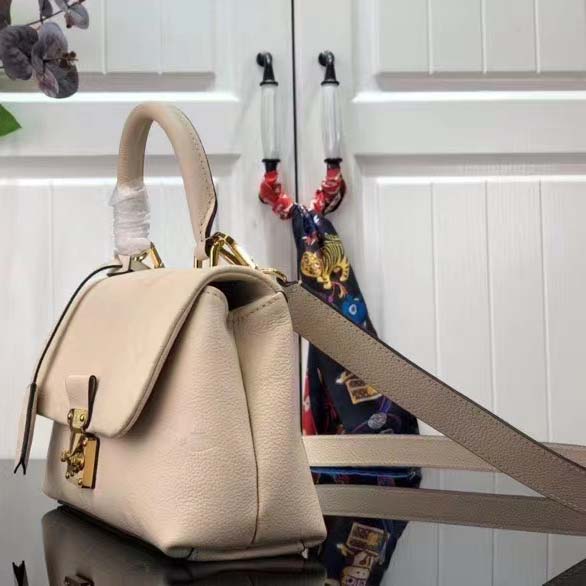 Louis Vuitton LV Women Madeleine BB Handbag Crème Beige Embossed