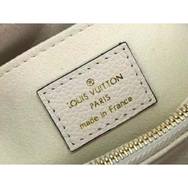 Louis Vuitton LV Women Madeleine BB Handbag Crème Beige Embossed Grained Cowhide (6)