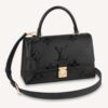 Louis Vuitton LV Women Madeleine MM Handbag Black Embossed Grained Cowhide Leather