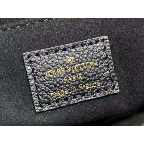 Louis Vuitton LV Women Madeleine MM Handbag Black Embossed Grained Cowhide Leather (4)
