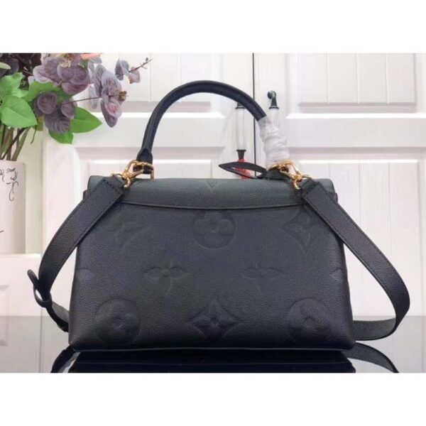 Louis Vuitton LV Women Madeleine MM Handbag Black Embossed Grained Cowhide Leather (6)