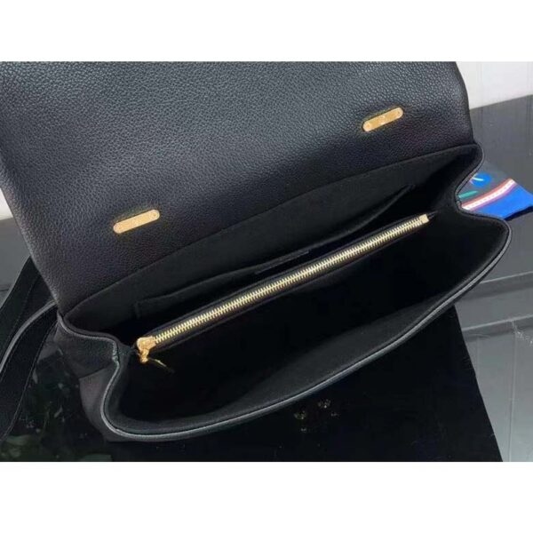 Louis Vuitton LV Women Madeleine MM Handbag Black Embossed Grained Cowhide Leather (8)