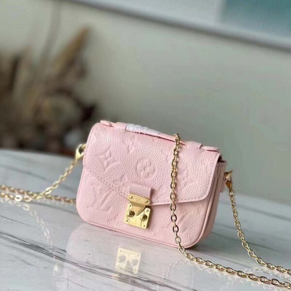 Louis Vuitton LV Women Micro Métis Pink Monogram Empreinte Embossed Supple Grained Cowhide (8)