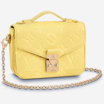 Louis Vuitton LV Dam Micro Métis Gul Monogram Empreinte Präglad Smidig Kornig Kohud