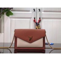 Louis Vuitton LV Women Mylockme Chain Pochette Châtaigne Brown Calf Leather (8)