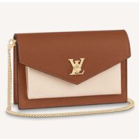 Louis Vuitton LV Women Mylockme Chain Pochette Châtaigne Brown Calf Leather (8)