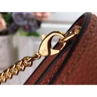 Louis Vuitton LV Women Mylockme Chain Pochette Châtaigne Brown Calf Leather (8)