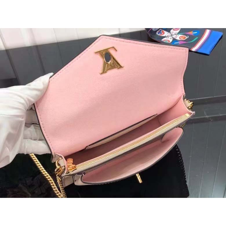 Mylockme leather bag Louis Vuitton Pink in Leather - 16677175