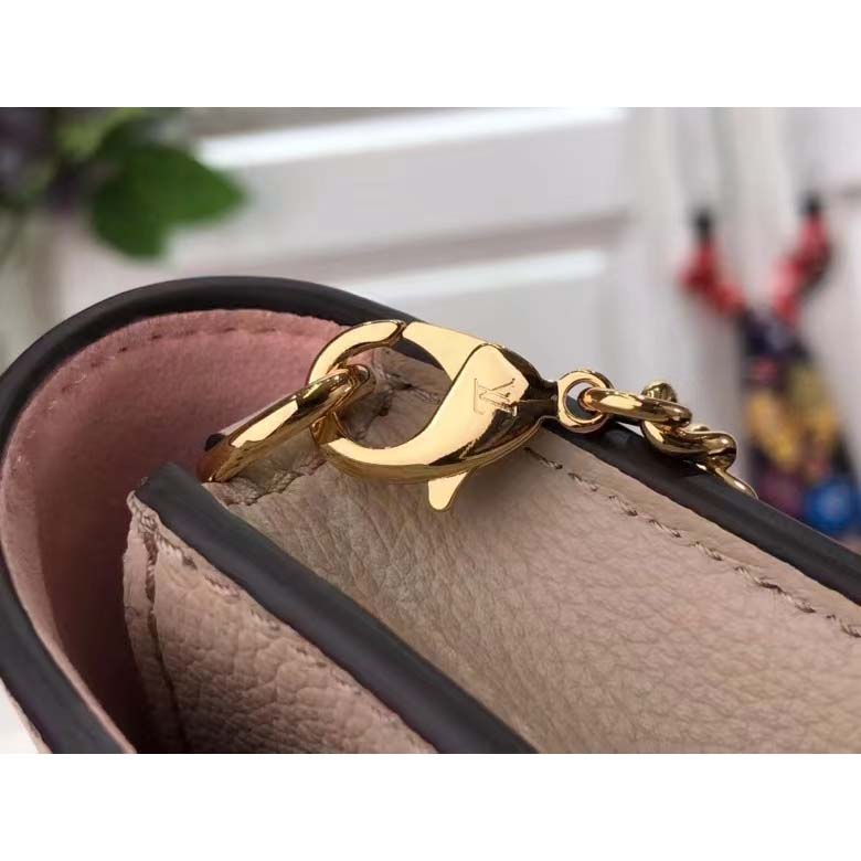 LOUIS VUITTON Mylockme Chain Pochette Greige Calf