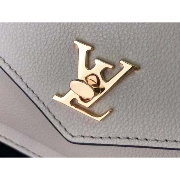 Louis Vuitton LV Women Mylockme Chain Pochette Greige Beige Calf Leather (7)