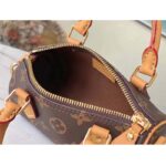 Louis Vuitton LV Women Nano Speedy Bag Brown Monogram Coated Canvas Cowhide - Image 6