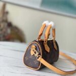 Louis Vuitton LV Women Nano Speedy Bag Brown Monogram Coated Canvas Cowhide - Image 5