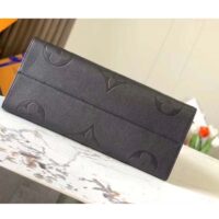 Louis Vuitton LV Women OnTheGO GM Tote Bag Black Monogram Embossed Leather (9)