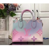 Louis Vuitton LV Women Onthego PM Tote Sunrise Pastel Monogram Coated Canvas (9)