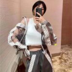 Louis Vuitton LV Women Organza Track Top Polyester Translucent Regular Fit - immagine 12