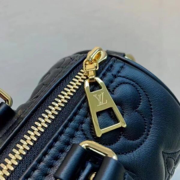 Louis Vuitton LV Women Papillon BB Handbag Black Quilted Embroidered Smooth Calf (1)