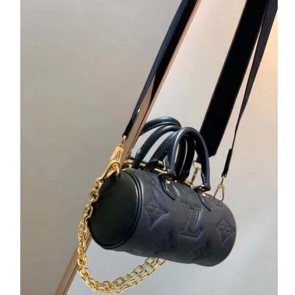 Louis Vuitton LV Women Papillon BB Handbag Black Quilted Embroidered Smooth Calf (3)
