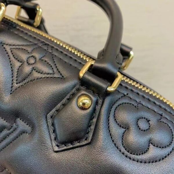 Louis Vuitton LV Women Papillon BB Handbag Black Quilted Embroidered Smooth Calf (5)