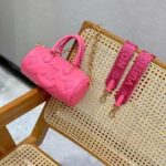 Louis Vuitton LV Women Papillon BB Handbag Pink Quilted Embroidered Smooth Calf - Image 4