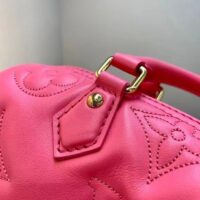 Louis Vuitton LV Women Papillon BB Handbag Pink Quilted Embroidered Smooth Calf (13)