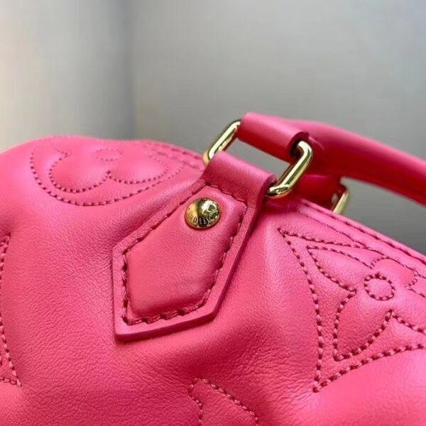 Louis Vuitton LV Women Papillon BB Handbag Pink Quilted Embroidered Smooth Calf (14)