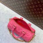 Louis Vuitton LV Women Papillon BB Handbag Pink Quilted Embroidered Smooth Calf - Image 6