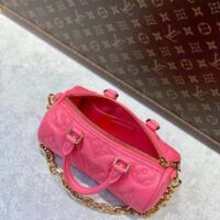 Louis Vuitton LV Women Papillon BB Handbag Pink Quilted Embroidered Smooth Calf (13)