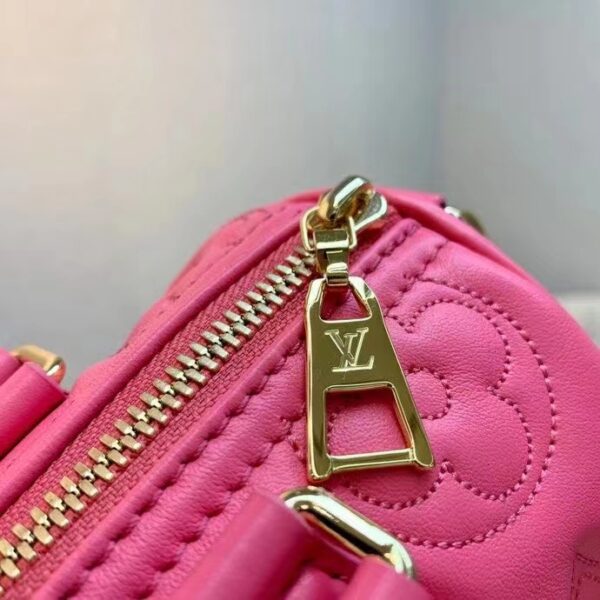 Louis Vuitton LV Women Papillon BB Handbag Pink Quilted Embroidered Smooth Calf (7)