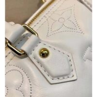 Louis Vuitton LV Women Papillon BB Handbag White Quilted Embroidered Smooth Calf (12)