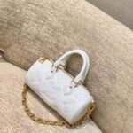 Louis Vuitton LV Women Papillon BB Handbag White Quilted Embroidered Smooth Calf - Image 2