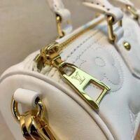 Louis Vuitton LV Women Papillon BB Handbag White Quilted Embroidered Smooth Calf (12)