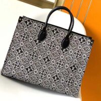Louis Vuitton LV Women Since 1854 OnTheGo GM Tote Gray Cowhide Leather (3)