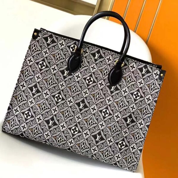Louis Vuitton LV Women Since 1854 OnTheGo GM Tote Gray Cowhide Leather (10)