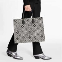 Louis Vuitton LV Women Since 1854 OnTheGo GM Tote Gray Cowhide Leather (3)