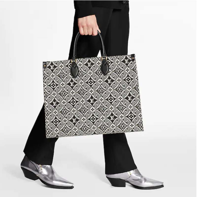 Louis Vuitton LV Unisex Since 1854 OnTheGo GM Tote Gray Cowhide Leather -  LULUX