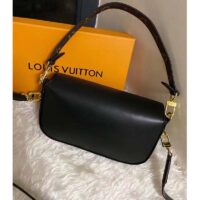 Louis Vuitton LV Women Swing Black Calfskin Leather Monogram Canvas S Lock (5)